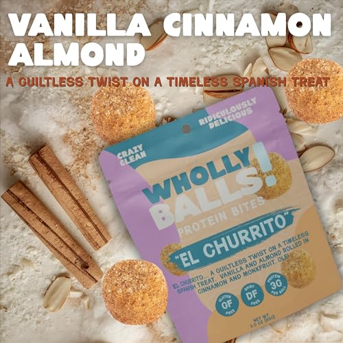 Image of Wholly Balls Protein Bites a€ inch Healthy Plant-Based Snack | High Protein, Low Sugar, Gluten-Free Energy Balls (Pack of 3, Triple Threat)