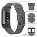 EZCO Bands Compatible with Fitbit Charge 4 / Charge 3 / Charge 3 SE, Woven Fabric Breathable Watch Strap Quick Release Replacement Wristband Accessories Man Woven for Charge 3 4 Fitness Smart Watch