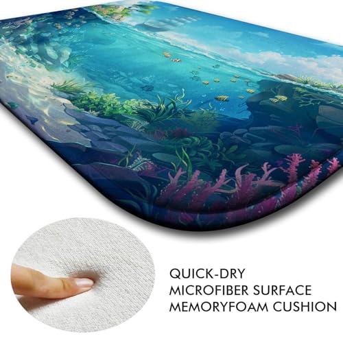 Tapis de bain en mousse à mémoire de forme antidérapant et lavable en machine S