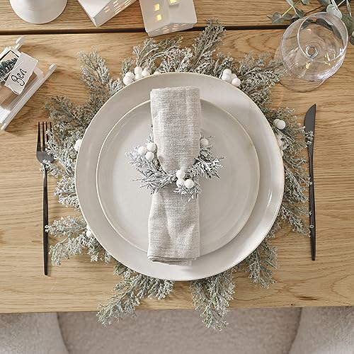 Sets de table de Noël feuillage baies décoration table réveillon papier