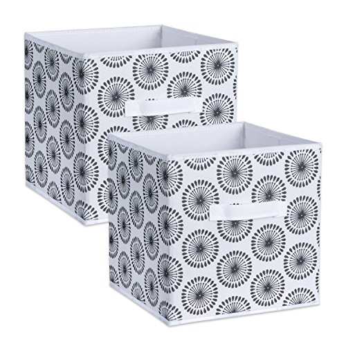 DII CAMZ35076 Fabric Storage Bins for Nursery Offices and Home Organization, 11 x 11 x 11/Large, Black