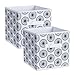 DII Fabric Storage Bins for Nursery, Offices, & Home Organization, Containers Are Made To Fit Standard Cube Organizers (11x11x11") Starburst Black - Set of 2
