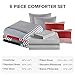 Comfort Spaces Colin Colin Bed in a Bag Twin/Twin XL, Red/Grey