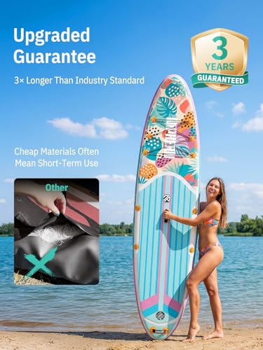 Image of Niphean Inflatable Stand Up Paddle Board with SUP Accessories, Anti-Slip EVA Deck, 10'6'' Inflatable Paddle Boards for Adults & Youth of All Skill Levels