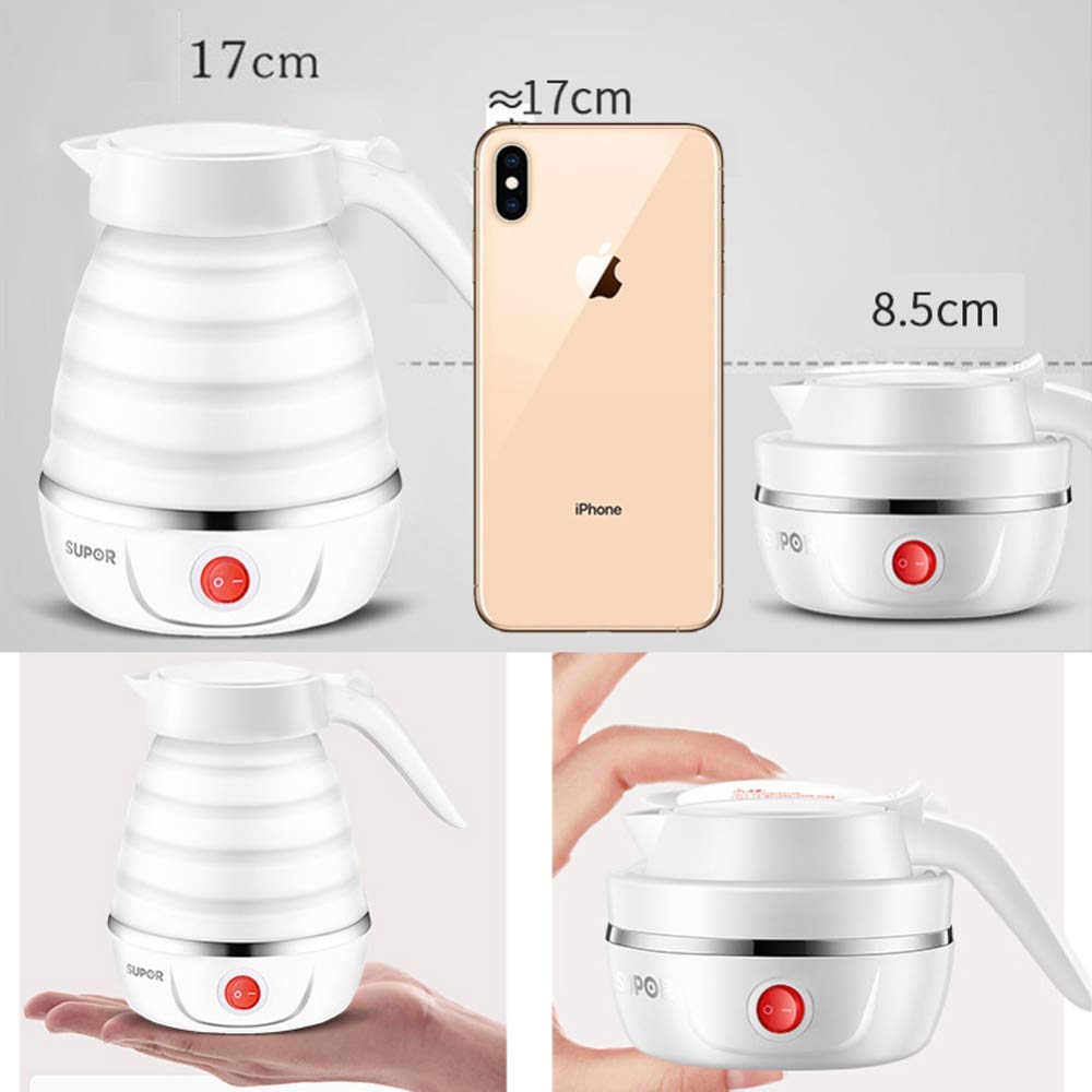 Bouilloire À Eau Chaude Bouilloire Électrique Pliable, Bouilloire À Ébullition Rapide 850W, Mini Bouilloire de Voyage Portable, Tension Globale Applicable 0,6L