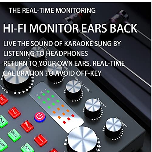 RRunzfon BM800 Kondensator-Mikrofon-Kit V8 Soundkartenmikrofon-Kondensator-Set für Streaming, K-Song-Mikrofongeräte – Bild 3