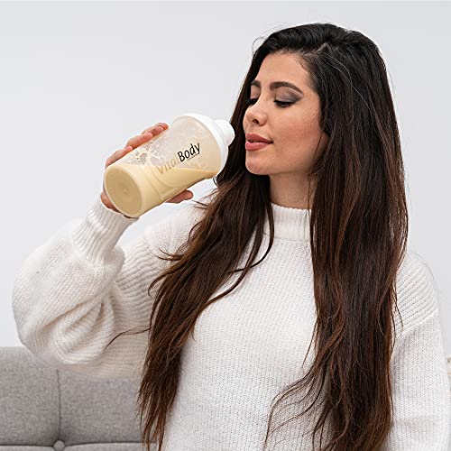 VitalBody+ DailyShake, Fresh Banana, 450 g, Mahlzeitenersatz-Shake zum Abnehmen, 15 Mahlzeiten, nur 250 kcal pro Shake, vollwertig & kalorienarm ersetzen