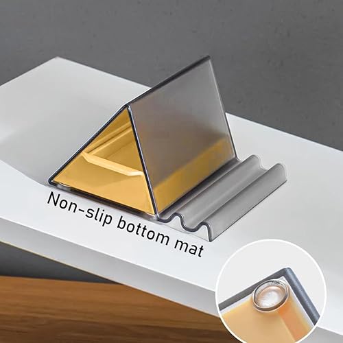 Miniatura 6 de WAYUTO Soporte para teléfono con bandeja extraíble, soporte para tableta, soporte para lápices, caja de almacenamiento de cable de datos,