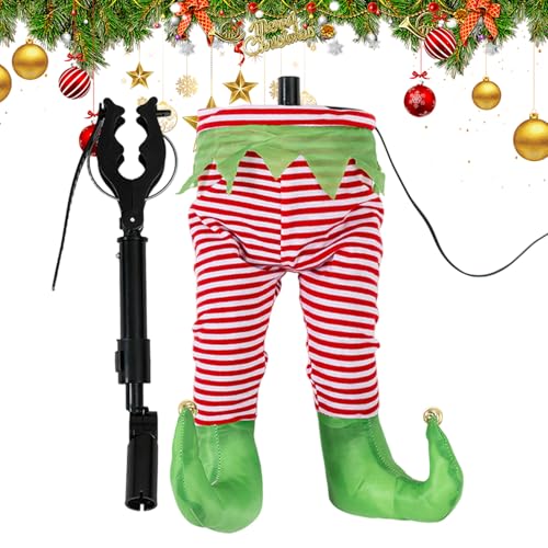 Jambes du Père Noël décorations et ornement animé basculant - 2