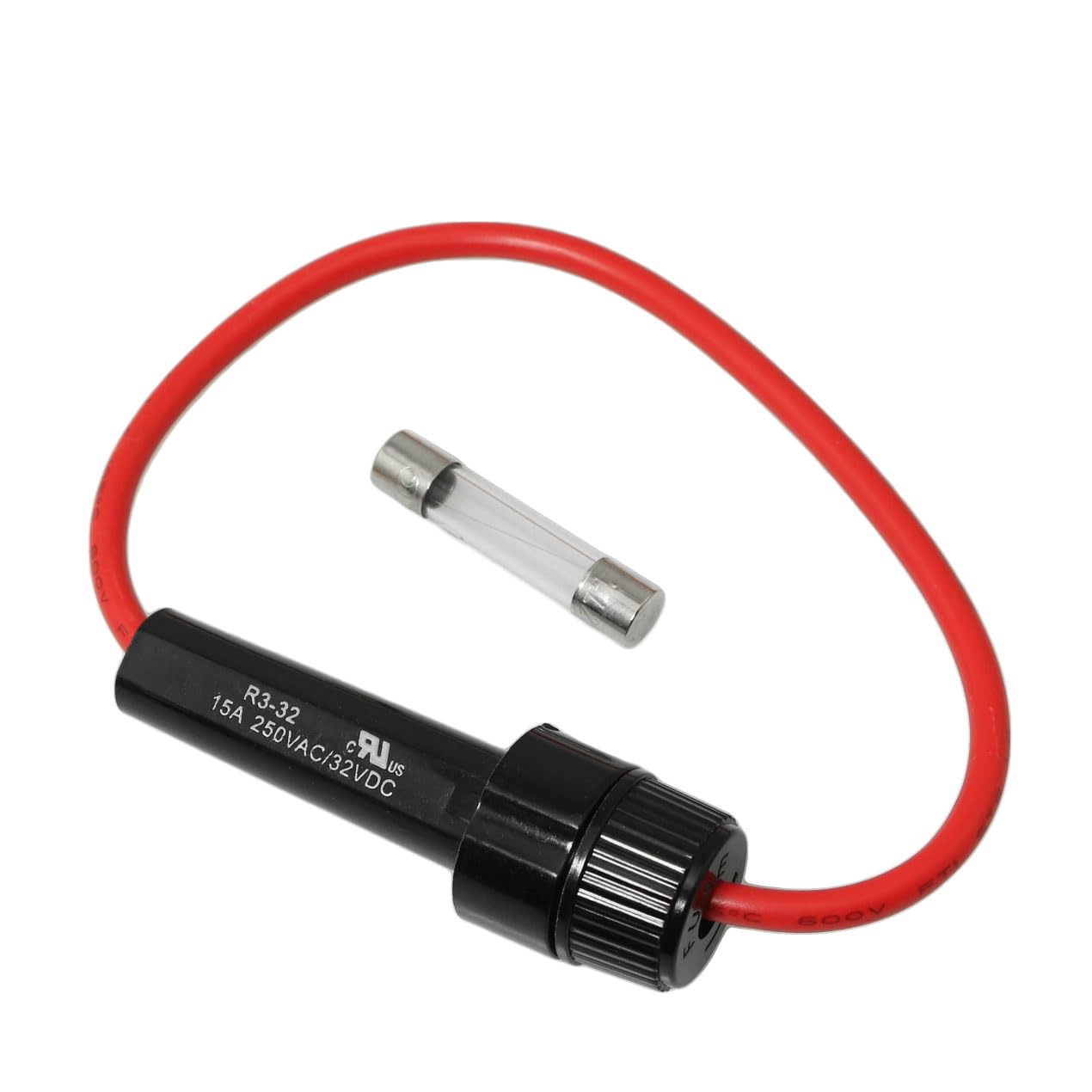 SQXBK 6x30mm Inline Fuse Holder with 3A Fuse