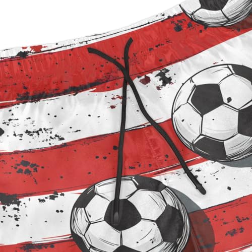 Men's Swim Trunks Size S Soccer Patterns with Mesh Lining Soft Breathable Quick Dry Beach Shorts4