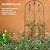 SCENDOR Metal Trellis 86.6" H x 29.5" W Tall Powder-Coated Black Garden Trellis Wrought Iron Heavy Scroll Metal Decoration Lawn Patio for Rose Clematis Ivy Weather Resistant Garden Addition