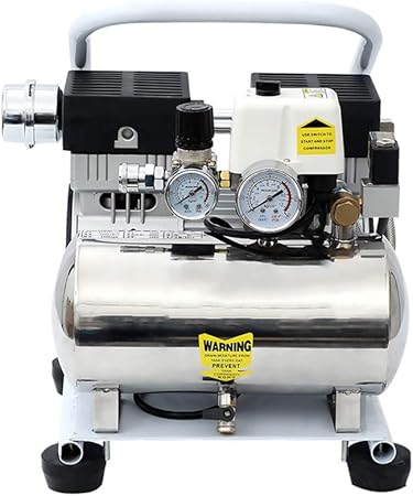 Amazon Co Jp エアポンプ 超静音オイルフリーエアコンプレッサー5l 1400rpmステンレスエアー タンク 550ワットオイルフリーとサイレント空気圧縮機 小型空気圧縮機 デコレーション 産業 研究開発用品