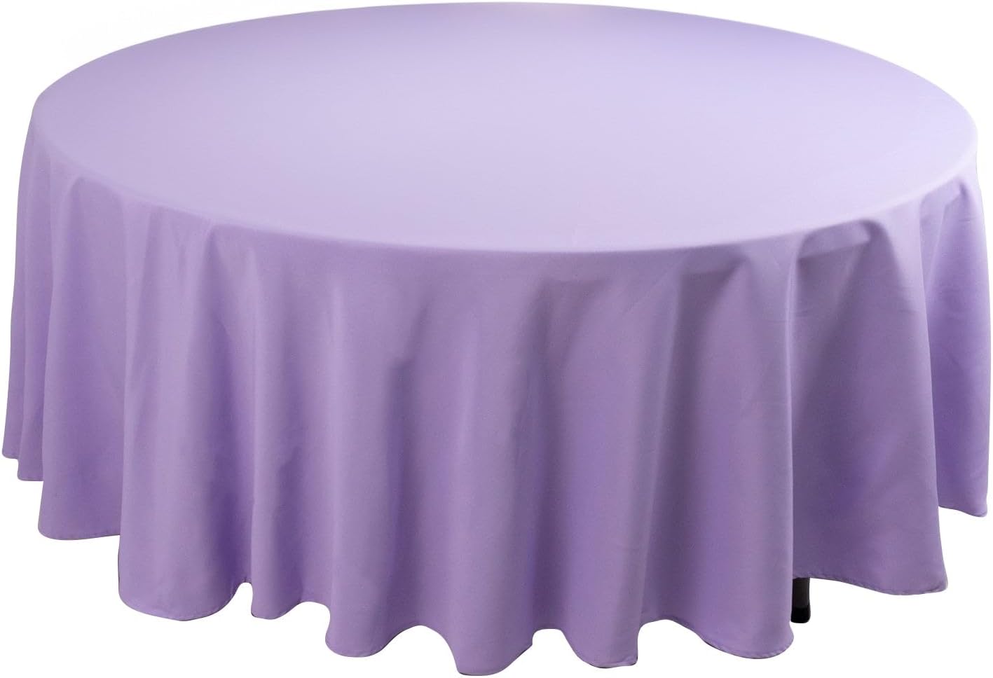 Efavormart 108" Seamless Premium Polyester Table Linens Round Commercial Grade Tablecloth for Wedding Banquet Restaurant - Lavender