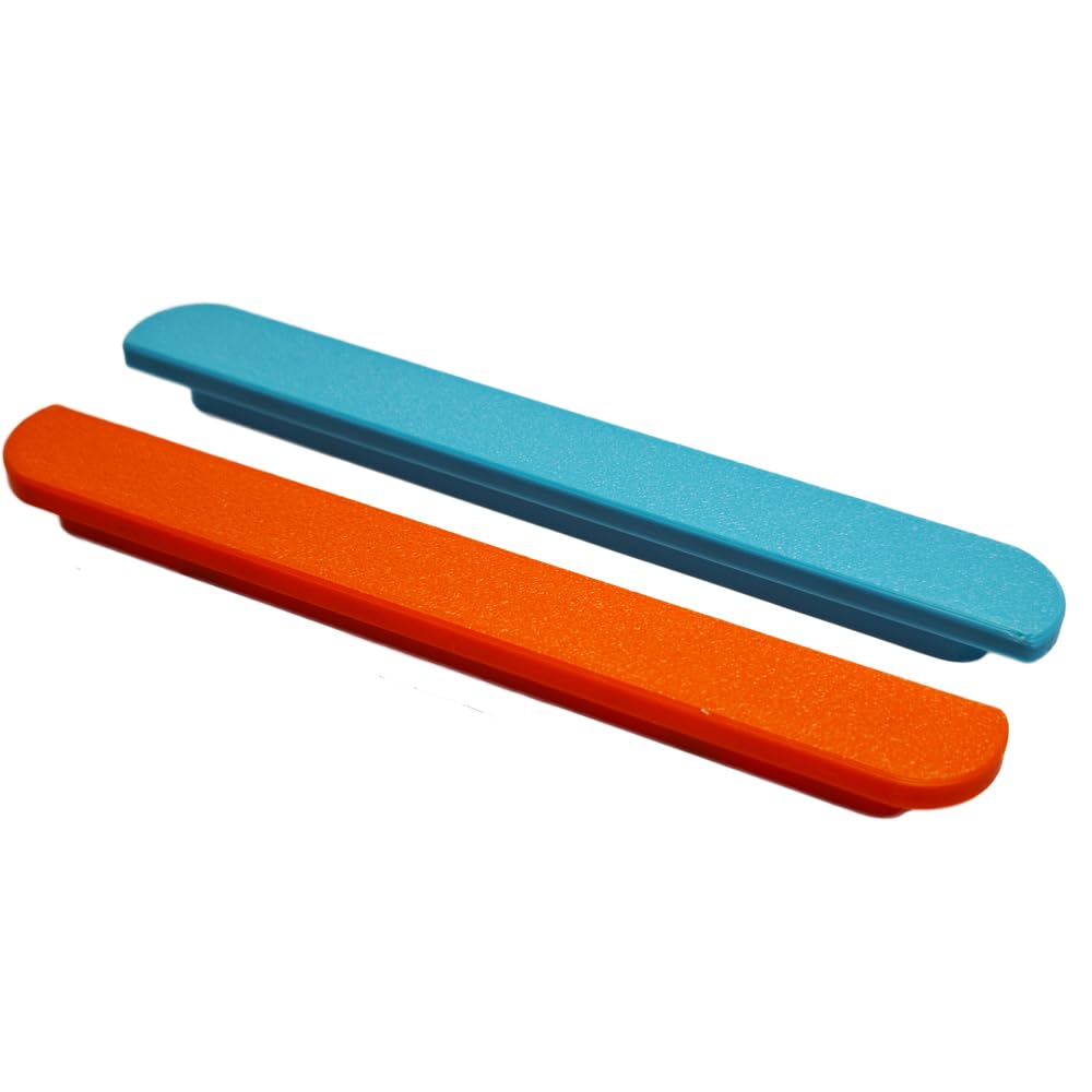 2 Piezas de Cubiertas Protectoras magnéticas para Switch2, Protectores Laterales contra arañazos, Protectores de los Bordes, Cubierta del Punto de conexión del Mango. (Azul-Naranja)