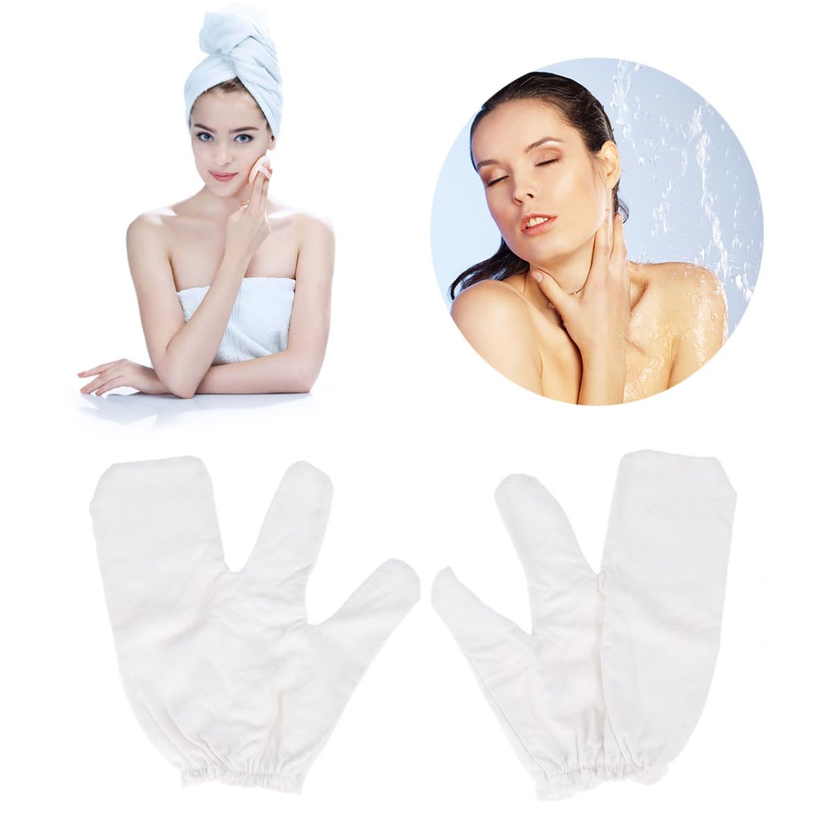 Cabilock Juego de 3 Guantes Exfoliantes de Seda para Baño Y Exfoliante Corporal Multifunción para Una Piel