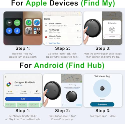 Image of Smart Bluetooth Tracker 2026 - Works with Apple Find My & Android Find Hub, IP68 Waterproof Key Finder with Loud Alarm, Replaceable Battery for Luggage Wallet Backpack