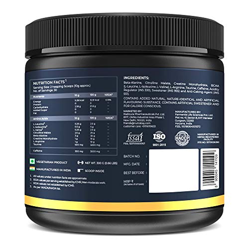 Image of Whey Protein Isolate - 1kg & Nutrabay Gold Series Spark Pre-Workout Green Apple 300g