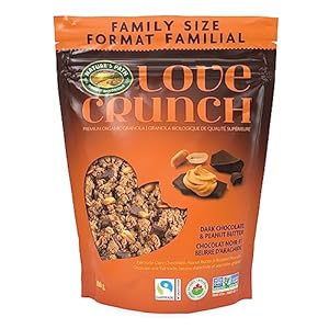 Love Crunch Organic Dark Chocolate & Peanut Butter Granola, 700 g (Pack of 6), Non-GMO, Fair Trade, by Nature’s Path