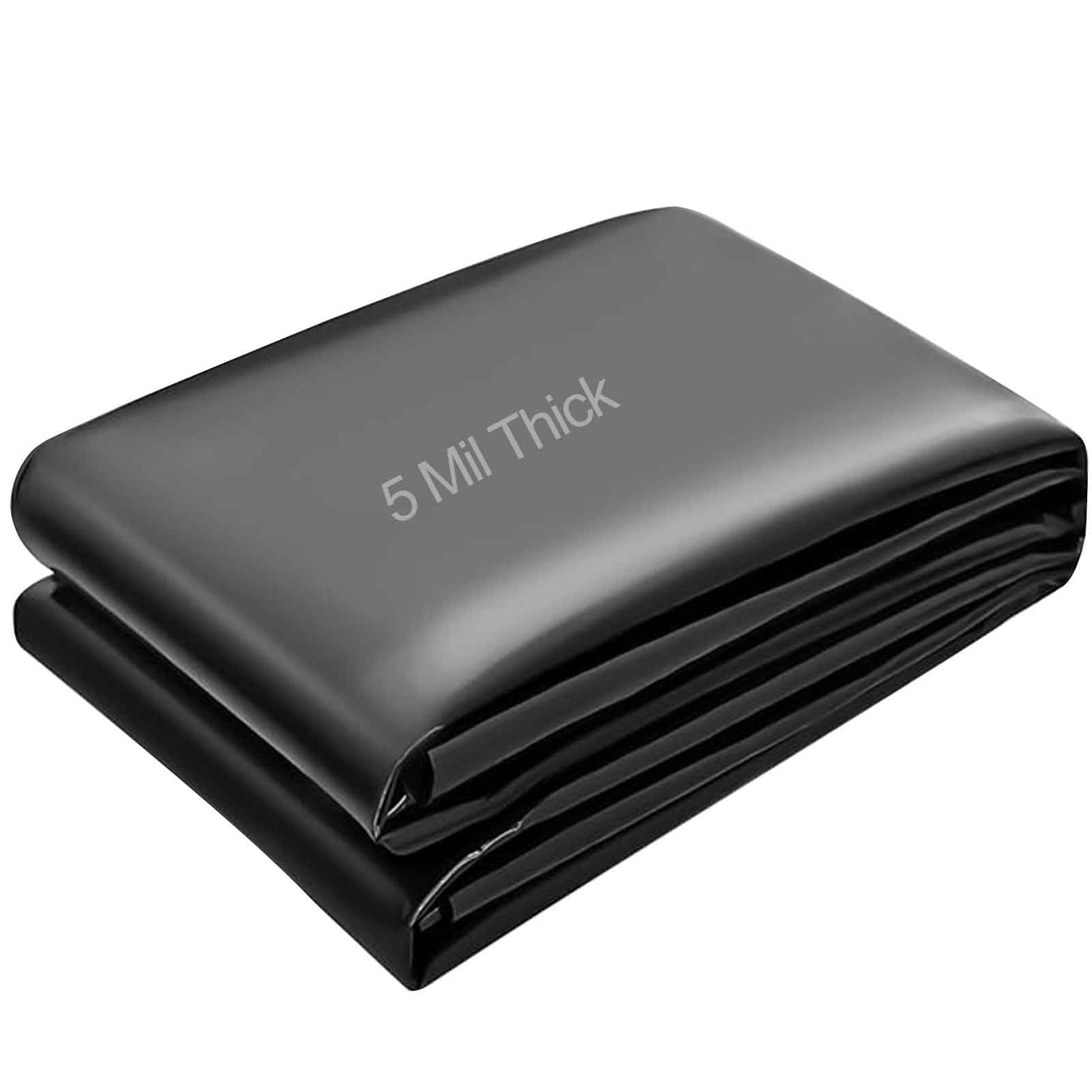 DMCHENGMA 5x8m 6x10m Black Pond Liner, 5 Mil Thickness UV Resistant Preformed HDPE Pool Liners for Backyard Koi Ponds, Pool, Water Features, Fountains and Water Gardens(6x10m(19.7x32.8ft))