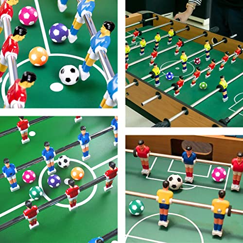 RAYNA GAMES 12 Stück Kickerbälle, 32MM Tischfußball, Reguläre Größe Kickerbälle, ABS Tabletop Fußball für Erwachsene Kinder Fußball Tisch Spiel-Vielfarbigkeit