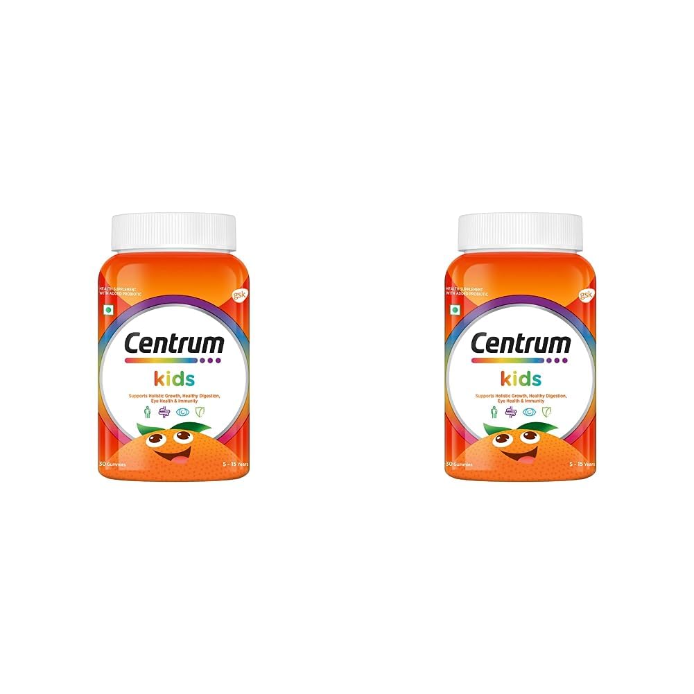 Centrum Kids, World's No.1 Multivitamin with Probiotics, Vitamin C & 11 other nutrients for Immunity, Healthy Digestion & Eye Health (Veg)- 30 Gummies (Pack of 2)-picture-12