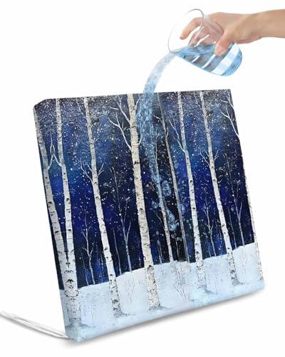 2 Pack Vintage Trees Waterproof Cushion Covers with Ties, Outdoor Patio Chaise Lounge Chair Seat Cushion Slip Covers Replacement(Only Cover) Abstract Night Forest Trunk Branch 22