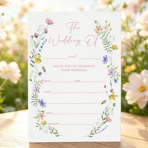 Nuhany Wildflower Wedding Invitations
