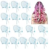 Färben Haarekappe 15 Pcs Haare Färben Haube Färben kappe Haarfärbung Kappe Strähnchenhaube mit 15 Pcs Strähnennadel für Salon Zuhause Haarefärben Farbe Balayage