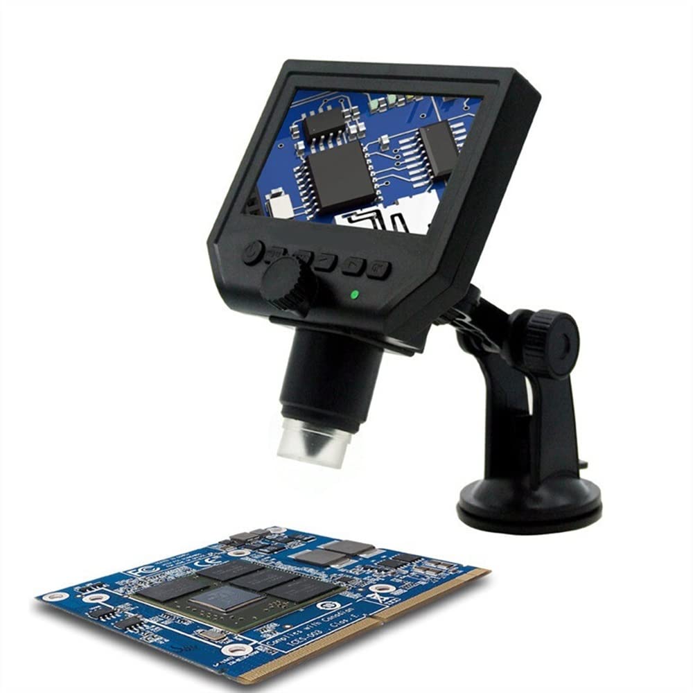 Zestaw akcesoriów do mikroskopu G600 1,524 x 10,9 cm cyfrowy mikroskop elektroniczny do naprawy płytki drukowanej telefonu 8 LED LCD powiększające części płyty głównej szkiełka mikroskopowe