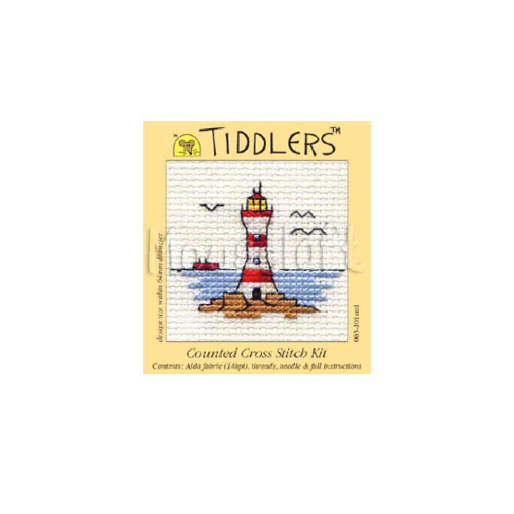 Mouseloft Cross Stitch Kit - Lighthouse, Tiddlers Collection