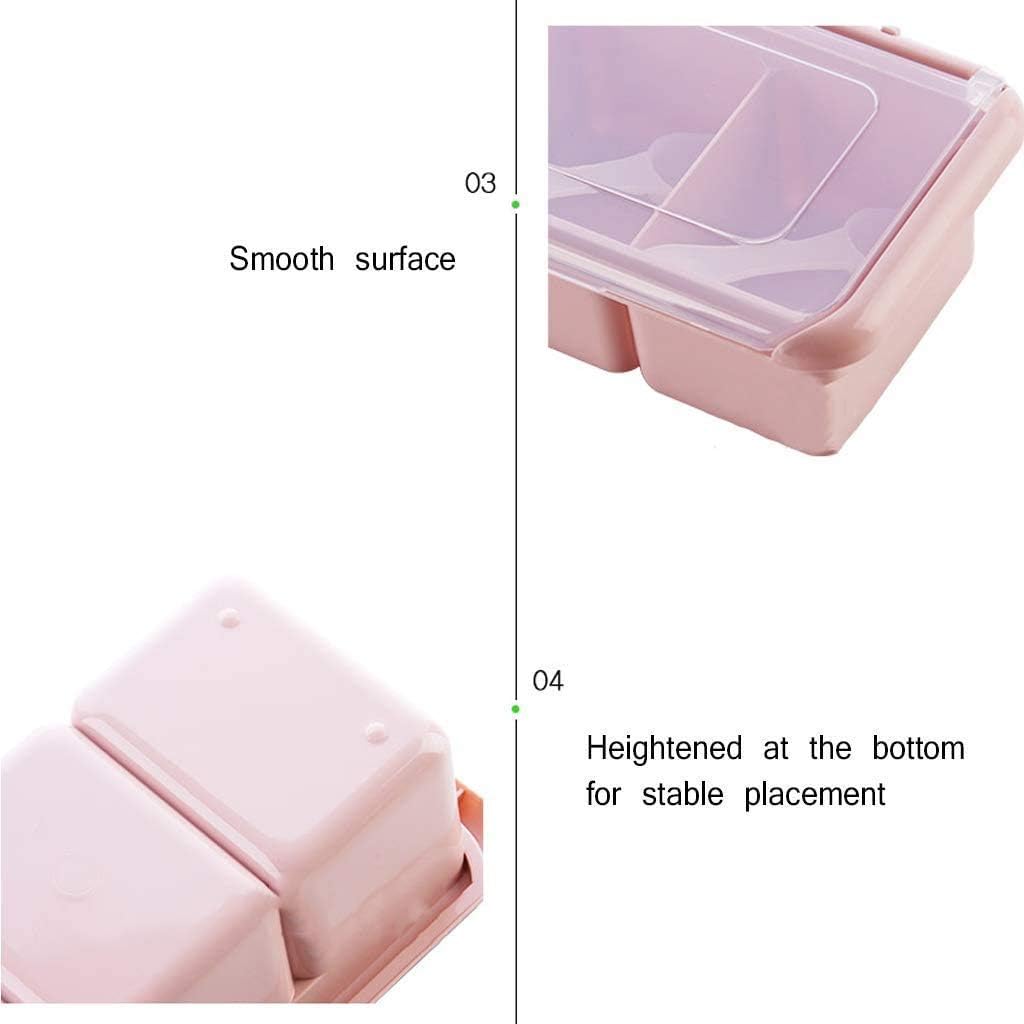Plastic Seasoning Box Set Spice Jars Kitchen Spice Rack Salt Sugar Spice Pepper Condiment Container Kitchen Cruet Seasonings Tools (Color : Pink) (Color : Pink) (Blue)