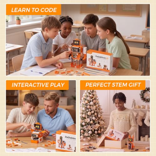 Image of AI Robot Building Block Kit 32-IN-1 STEM Education AI Vision Voice Control