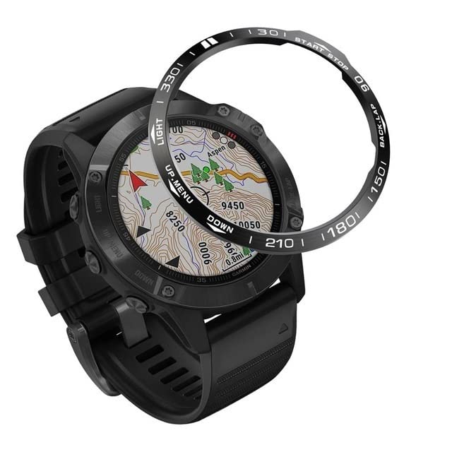 Anillo de cubierta de metal para Garmin Fenix 6 Pro carcasa bisel styling de 22mm ágata