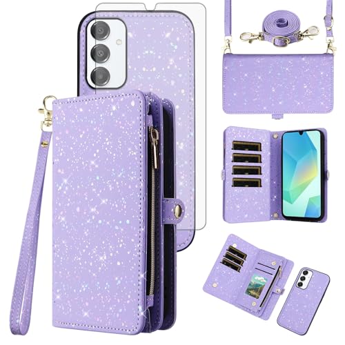 Etui magnétique détachable Samsung A16 5G fermeture éclair Asuwish