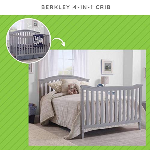 Image of Full-Size Conversion Kit Bed Rails for Sorelle Convertible Cribs - Solid Wood Rail - Toddler and Adult Bed Rail for Full-Size Beds - Essential Nursery & Baby Furniture (Model #221, Gray)