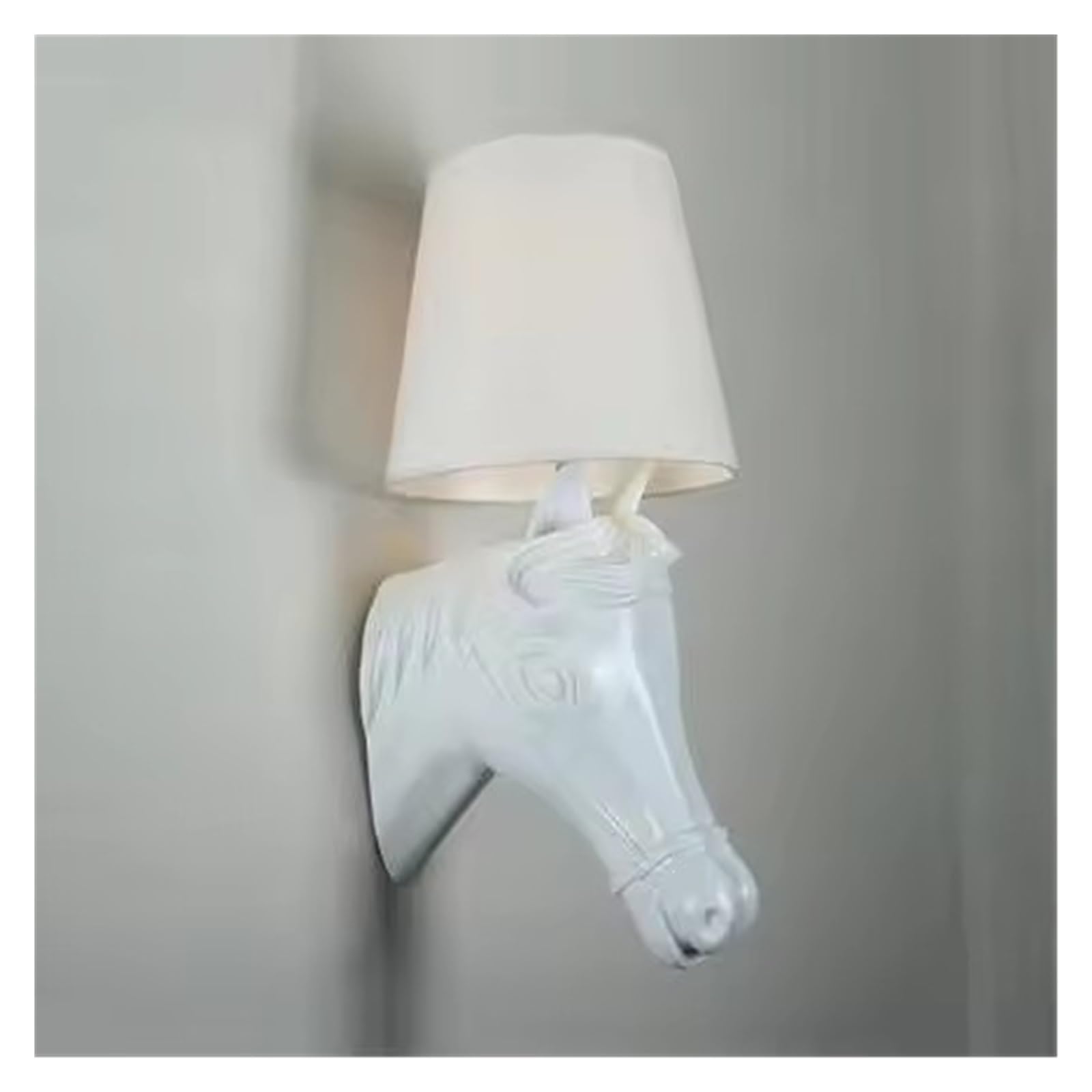 IvyLoutish Retro Resin Horse Wall Lamp Stair Living Room Bedroom Light Exhibition Aisle Corridor Hotel Wall Sconce Light,Modern