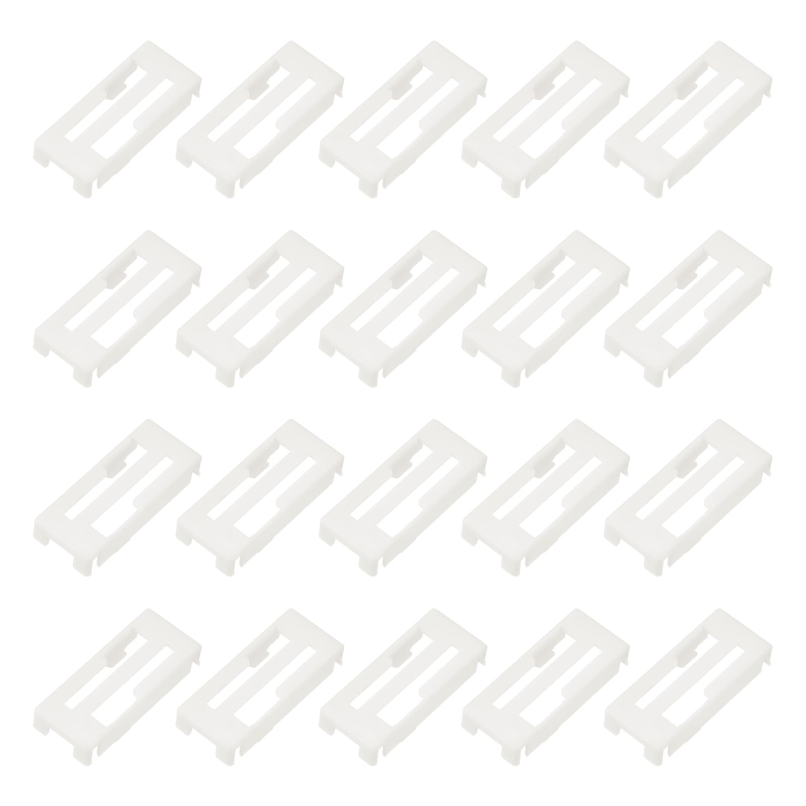 sourcing map 40 Pcs Servo Extension Cable Clips, Servo Cable Safety Connector Lead Wire Buckle Lock for RC Car Plane Boat DIY Y Adapter Cable, White