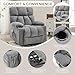 Massage Rocker Recliner Chair with Heat and Vibration Ergonomic Rocking Lounge Chair for Living Room Comfy Overstuffed Recliner with 4 Side Pockets,2 Cup Holders, Grey