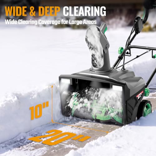 WORKPROX 20 Inch Corded Electric Snow Blower with LED Lights, 15 Amp - Image 2