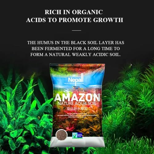 Image of Nepall (9 L) Aqua Soil Planted Aquarium Substrate | Fish Tank Water Grass Mud for Natural Aquatic Plants and Shrimps | No Cloudiness | Clear Water | Rich Nutrients