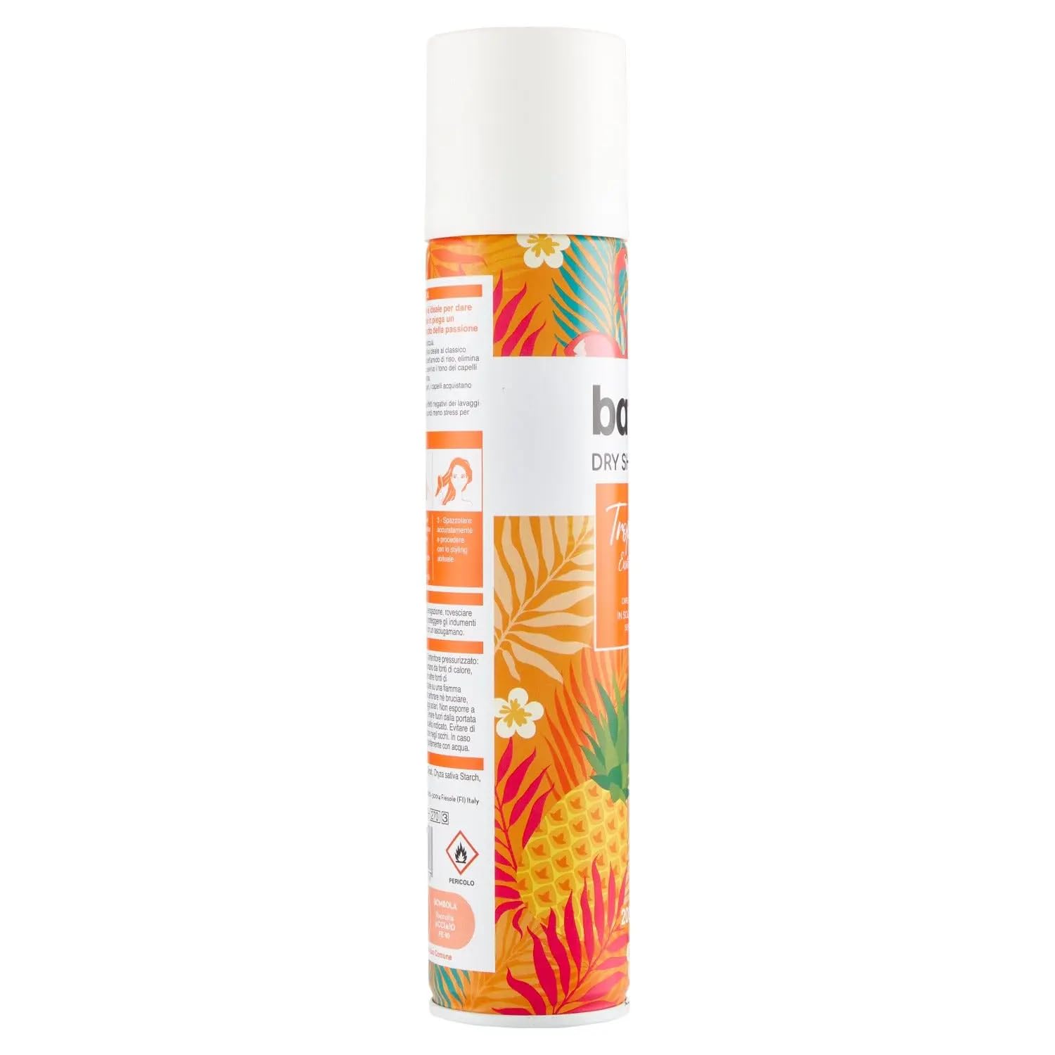 12x Batist Dry Shampoo Tropical - Trockenshampoo Reinigt das Haar in nur wenigen Minuten ohne Wasser Kokosnuss- und Passionsfrucht Duft 75ml+ Beni Culinari Kostenloser Schlüsselanhänger