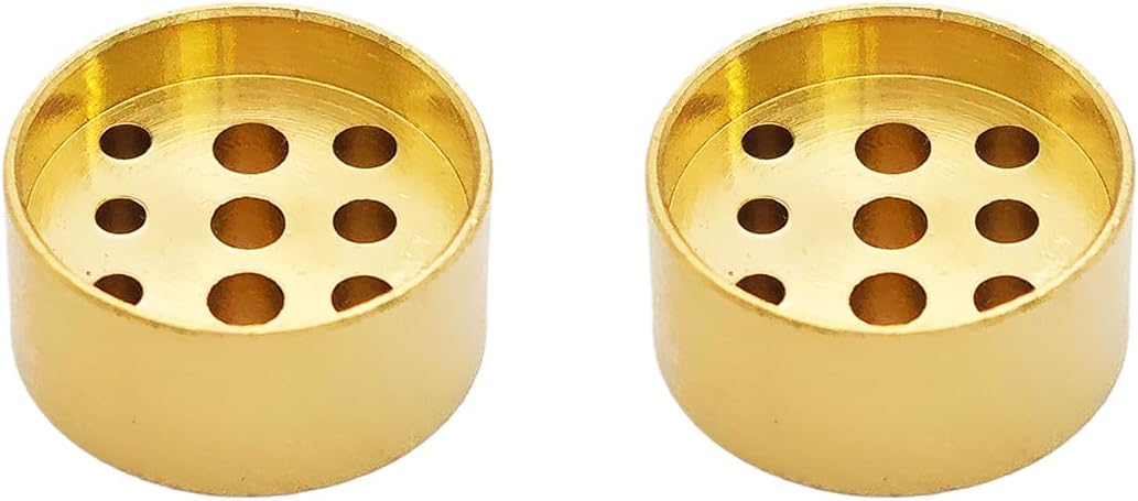 pson 2Pcs 0.76 x 0.57 Inch Brass Incense Holder with 9 Holes Design for Meditation Yoga Spa Home and Office Decor