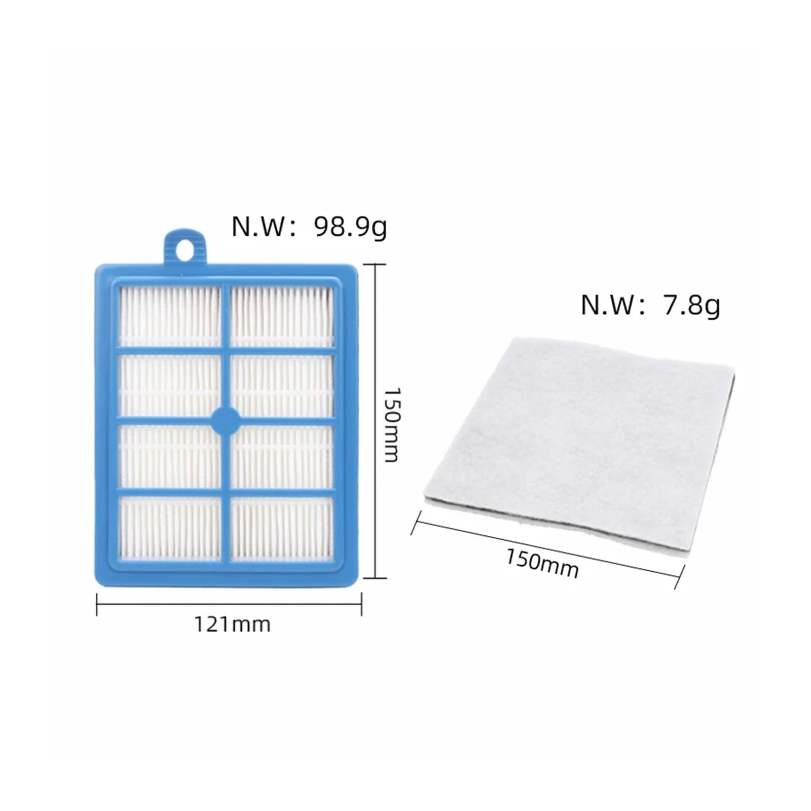 Filtro Hepa Lavable y Reutilizable H12 H13, Compatible con Piezas de aspiradora Philips Electrolux EFH12W AEF12W FC8031 EL012W (Color : 5 HEPA)