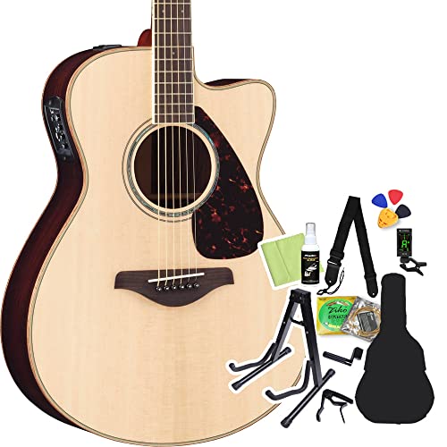 YAMAHA fsx875c ハードケース付き オール単板 アコギ エレアコ Amazon | YAMAHA FSX875C アコースティックギター初心者12点セット