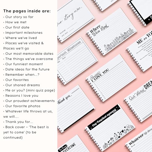 Relationship Journal for Couples - Relationship Journals, Anniversary Journals - Gifts for Him - Wedding Anniversary, Birthday Gifts for Husband Boyfriend - Couples Journal - Image 3