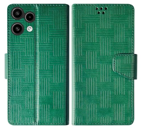 Image of SBMS Flip Cover for Nothing Phone (3a) Lite Back Cover Case with Magnatic Closure | Genuine Leather Finish | Inbuilt Stand | Card & Money Pocket | Wallet Style Flip Back Case Cover (Mat Green)