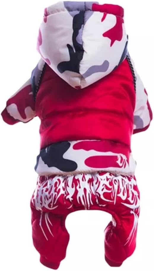 Winter Warm Dog Clothes for Puppy Pet Dog Coats Hooded Dog Jacket Jumpsuits Chihuahua French Bulldog Clothing Overall (A XL Code)