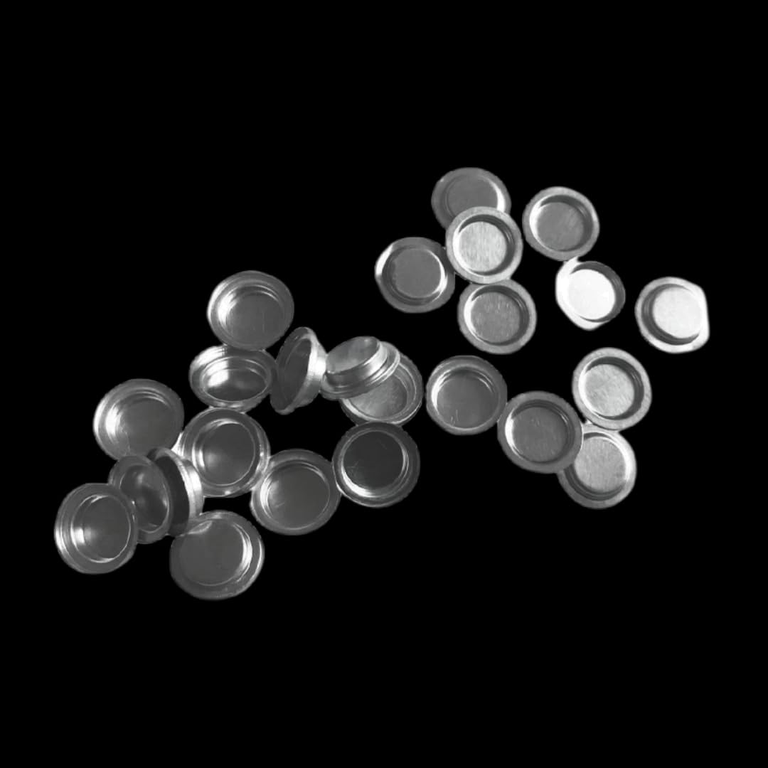 Crisoles de análisis térmico diferencial de 100 Uds., platos de muestra de cerámica de aluminio y alúmina for pruebas DSC y TGA(Flat Bottom-6 * 1.7mm)