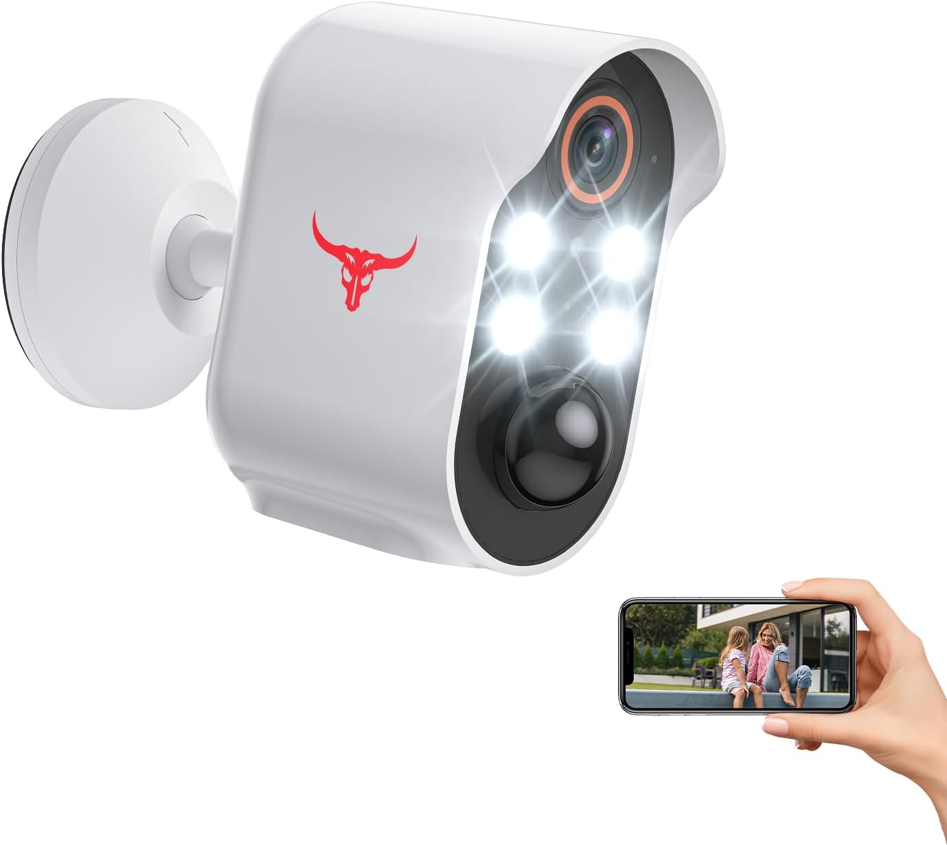 1080p Wi-fi Safety Digicam with AI Human Detection, Night time Imaginative and prescient, 2-Means Discuss, Cloud Storage, Rechargeable Battery Included, Battery Digicam for Dwelling Safety, 2.4G WiFi
